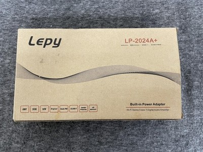 Lepy LP-2024A+ Digital Stereo Audio Amplifier Hi-Fi Power Adapter 20W RMS Black