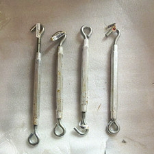 Lot of 4 Assorted Metal Turnbuckles Hook/Eye & Eye/Eye - Assorted Hooks & Eyes