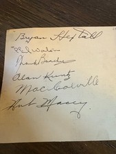 NY Rangers 1941-42 Team signed Hockey autographed sheet card Frank Boucher