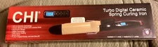 CHI JUMBO TURBO CERAMIC SPRING CURLING IRON ADJUSTABLE HEAT SETTINGS NEW IN BOX