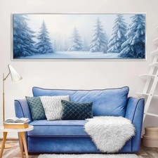 Winter Pine Tree Wall Art Ryan James Panoramic Snowy Forest Landscape