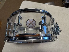 JKP Clear Acrylic 12 Diameter X 5.5 Inch Deep Snare Drum