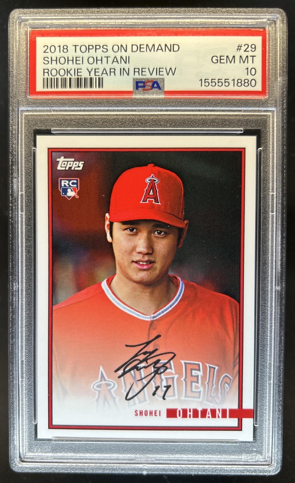 2018 Topps On-Demand Rookie Year in Review Shohei Ohtani RC #29 Angels PSA 10