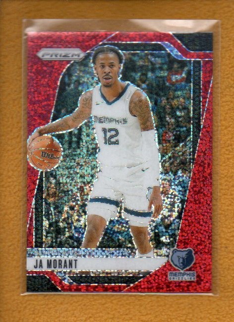 Ja Morant 2024-25 Panini Prizm Basketball Red Sparkle Prizm #64