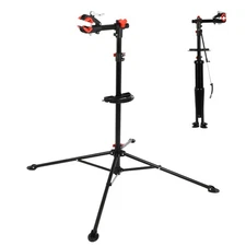 Bicycle Maintenance Stand,Adjustable 66LBS Foldable Bike Repair Stand,Tool Tray