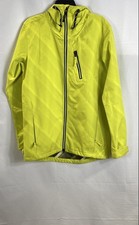 Giacca sci snowboard uomo ride snowboard a righe gialle con cappuccio taglia M