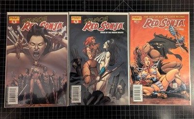 Dynamite Comics Lot Red Sonja #18 Savage Queen of the Frozen Wastes #4 Frank Cho