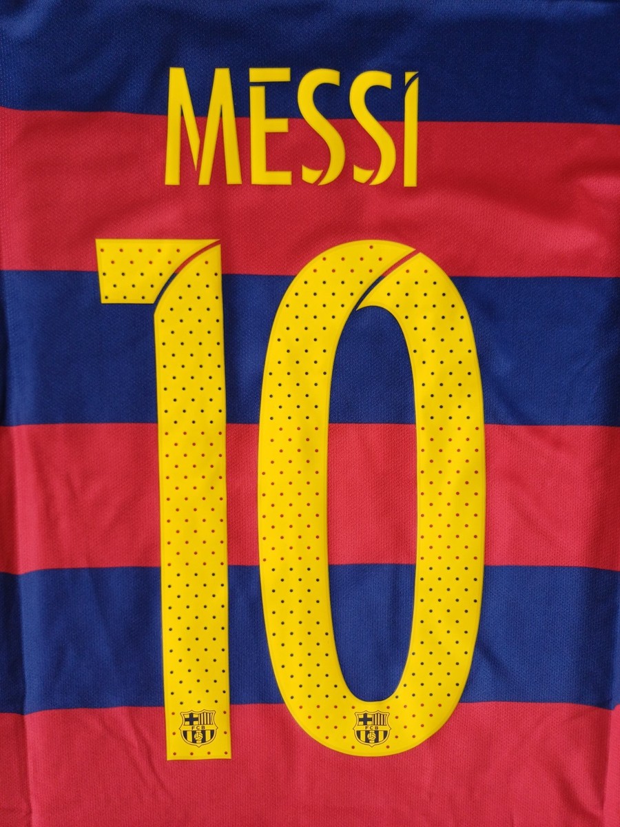 FC Barcelona 2015/2016 Messi #10 Home Soccer Jersey UCL