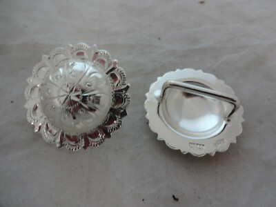 Conchos Plaque Argentée Hansen Western Gear – Dos à Vis – Pour Selle Ou Chap – 3 Pièces