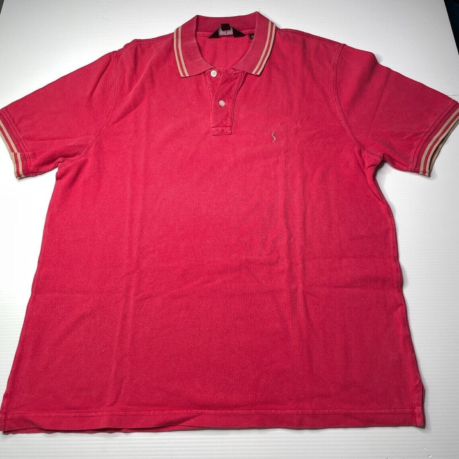 Sportcraft Men's L Salmon Pink Collared Polo Shirt Casual Fashion