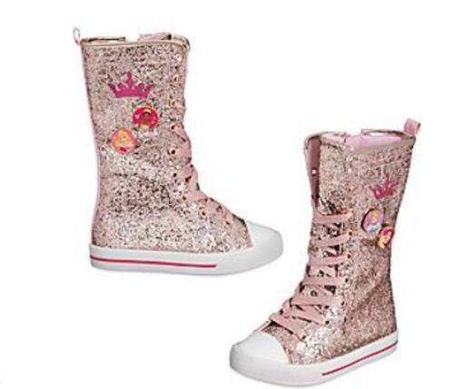 Disney Store Disney Princess Glitter Boots Trainers Size UK 9 EU 27 Kids NEW - Afbeelding 1 van 8