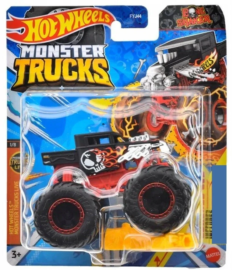 HOT WHEELS - MATTEL BONE SHAKER - 1/8 Monster Trucks Live Hot Wheels Mattel Auto Die-cast 1:64 Neu