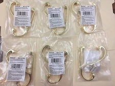 LOT OF 6 MINTCRAFT 427-3785 POLISHED BRASS FINISH COAT & HAT HOOK 5"