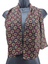 Women's Scarf Multicolor Geometric Design 13/42"
