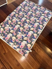 Posh Peanut Bamboo Baby Blanket Floral Roses, pink And Purple Sherpa 40” X 58”