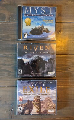 Myst Masterpiece Edition, Myst II Riven, and Myst III Exile For PC