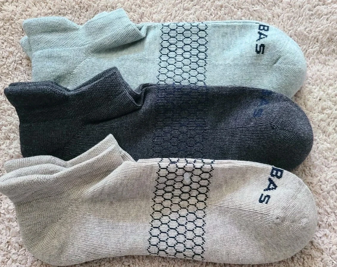 (3) Bombas Women's Cushioned Ankle Socks Sz Large