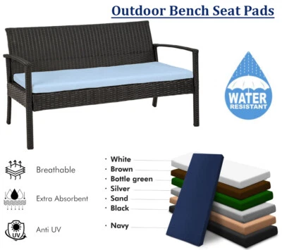 CRESCENT TEXTILE Outdoor 2/3/4 Sitzer Bankunterlage Wasserdicht Stoff Gartenmöbel Sitzkissen