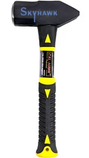 Cal Hawk 3Lbs BLACK POWDER COATED Fiber Glass Handle Cross Peen Hammer PRO Tools
