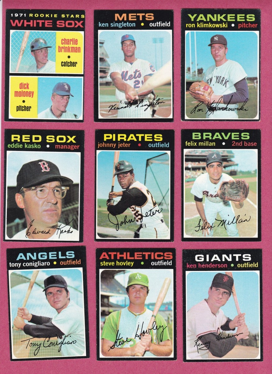 1971 Topps Baseball Cards - EX+ to EXMT commons to complete your