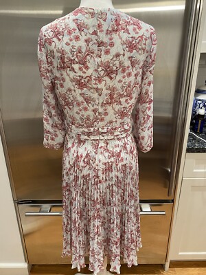 PRADA ドレス Prada Rare James Jean Resort 2018 Pink Bunny Rabbit Pleated Dress