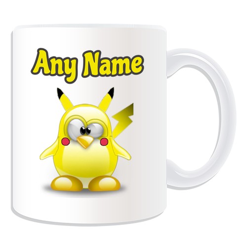 Personalised Gift Pikachu Mug Money Box Cup Funny Novelty Penguin Cartoon Anime - Picture 7 of 21