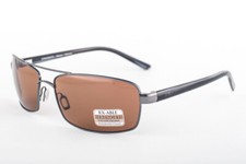 Serengeti San Remo 7607 Satin Gun Shiny Stripe / Polarized Drivers Sunglasses