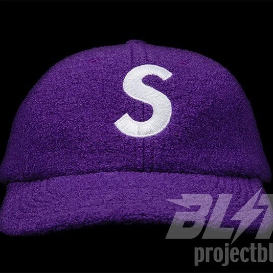 CHAPEAU CASQUETTE 6 PANNEAUX VIOLET LOGO LAINE BOUILLIE SUPRÊME FW22 2022
