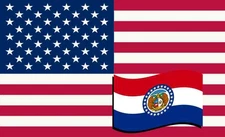 5X3 America and Missouri Flag Magnet Vinyl Patriotic Car Decal Vehicle Magnets