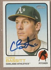 2022 TOPPS HERITAGE #38 CHRIS BASSITT ATHLETICS JAYS AUTOGRAPHED BASEBALL CARD