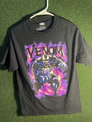 Venom T-Shirt Men's Medium Black Pink Purple Short Sleeve Graphic