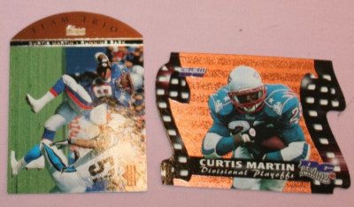 CURTIS MARTIN (2)1996 UD TEAM TRIOS #TT82 1997 PRO LINE lll DC REWIND #86 NE