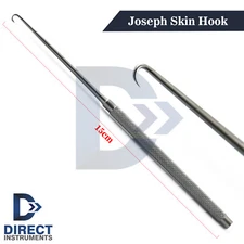 Joseph Skin Hook 15cm Single Prong Sharp Retractor Dermal Surgical Instruments
