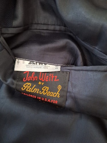 Vtg John Weitz Navy Blue Gold 2 Button Nautical Sport Jacket Blazer Men Size 46L - Picture 8 of 8