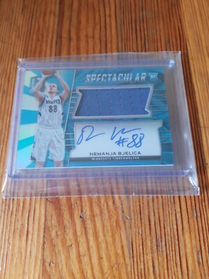 2015-16 Spectra Spectacular Jersey Auto RC Nemanja Bjelica 12/49 Wolves