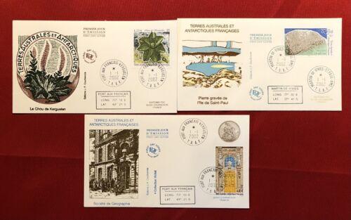 01.01.2002 Terres Australes et Antarctiques Françaises TAAF x 3 FDC Erde