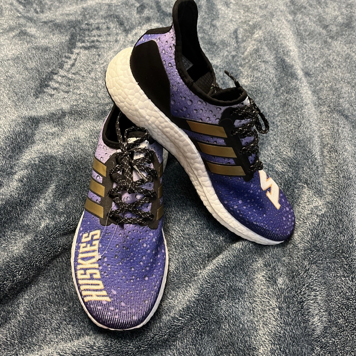 NWT Adidas Boost Speedfactory AM 4 Washington Huskies Ultra Purple Gold Size 9.5 Adidas Speedfactory AM 4 Washington Huskies Ultra Purple  main image 4