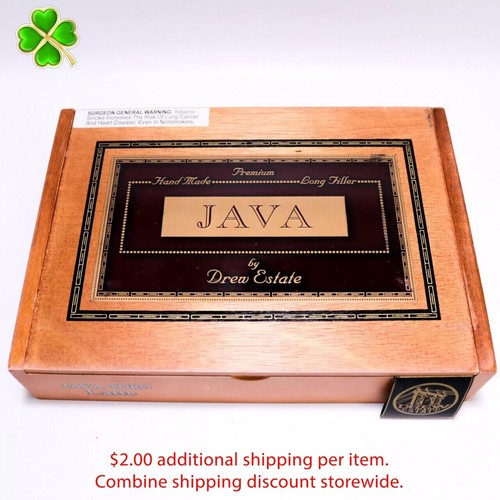 Java Toro Latte Empty Wood Cigar Box 10" x 7.25" x 2"