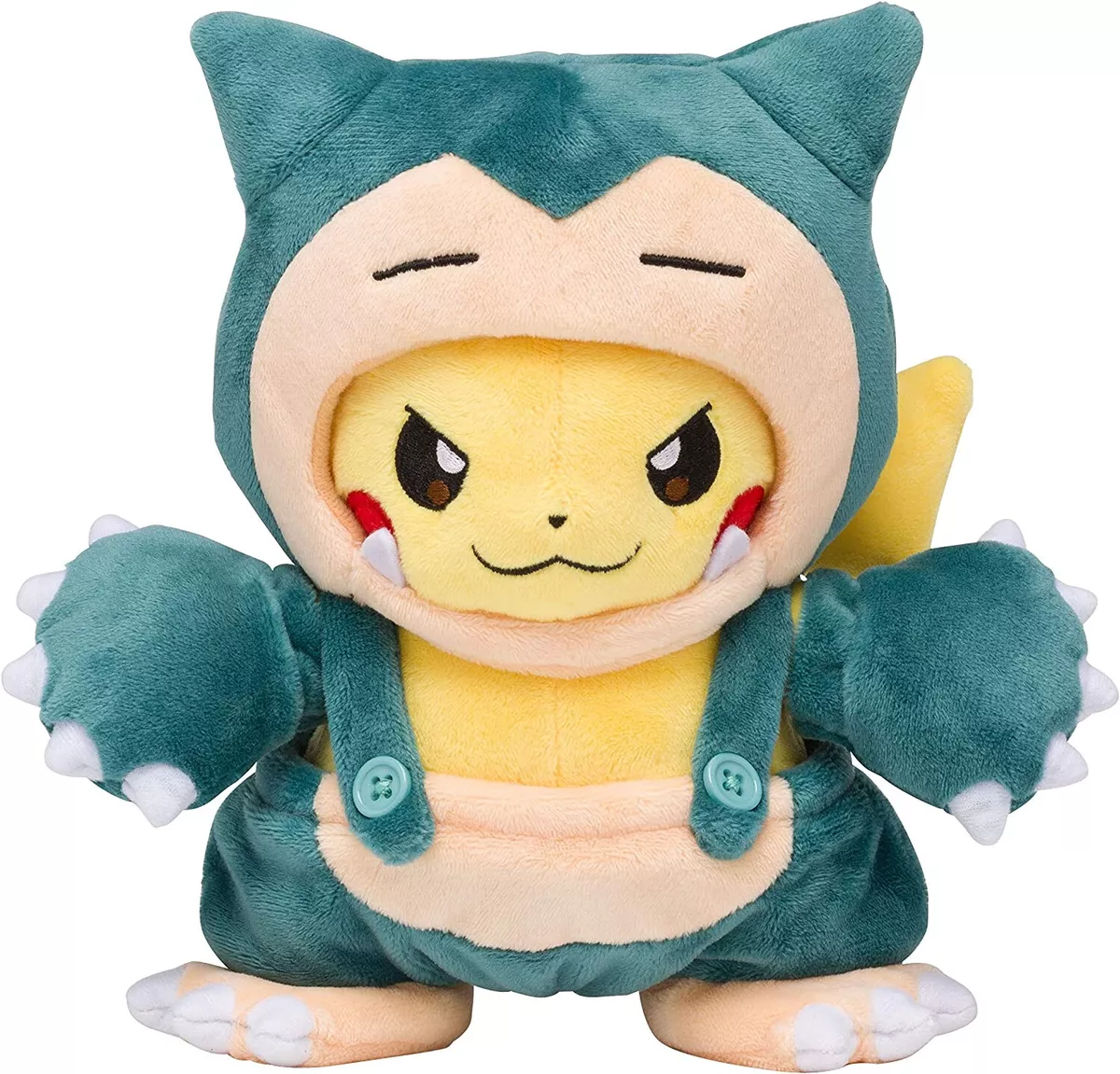 Pikachu Pok mon Center Original Plush toy Snorlax Costume H7.5 W7