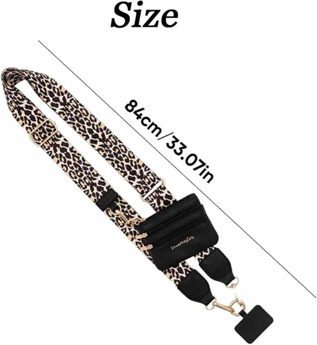 Crossbody Phone Strap With Pouch,Universal Adjustable Clip and Go Strap Fr Phone - 第 8/16 張圖片