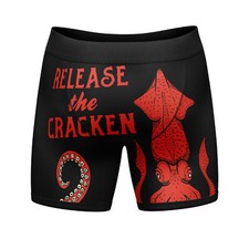 Release The Cracken Mens Boxers Funny Kraken Sea Octopus Butt Crack Novelty