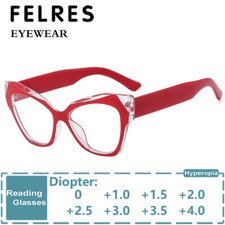 Women Cat Eye Anti Blue Light Reading Glasses Clear Lens Presbyopic Readers New