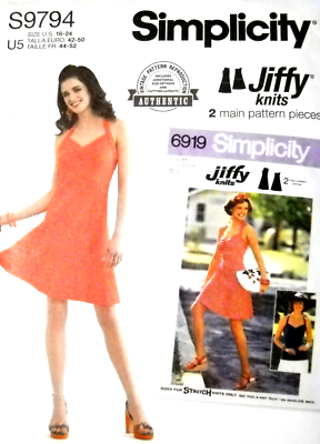Knit Halter Dress Halter Top size 16-24 Simplicity 9794 /R11823 Sewing  Pattern * | eBay