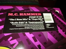 1988 M.C. HAMMER Pump It Up 4 Mix US 12" Capitol N.Mint/VG