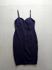 Windsor Women Pencil Dresses Blue Sweetheart Neck Straps Zip Back Slit Cocktail