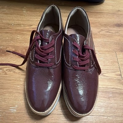 Usaflex Burgundy Leather Lace Up Comfort Oxfords Women's Dress Shoes | eBay