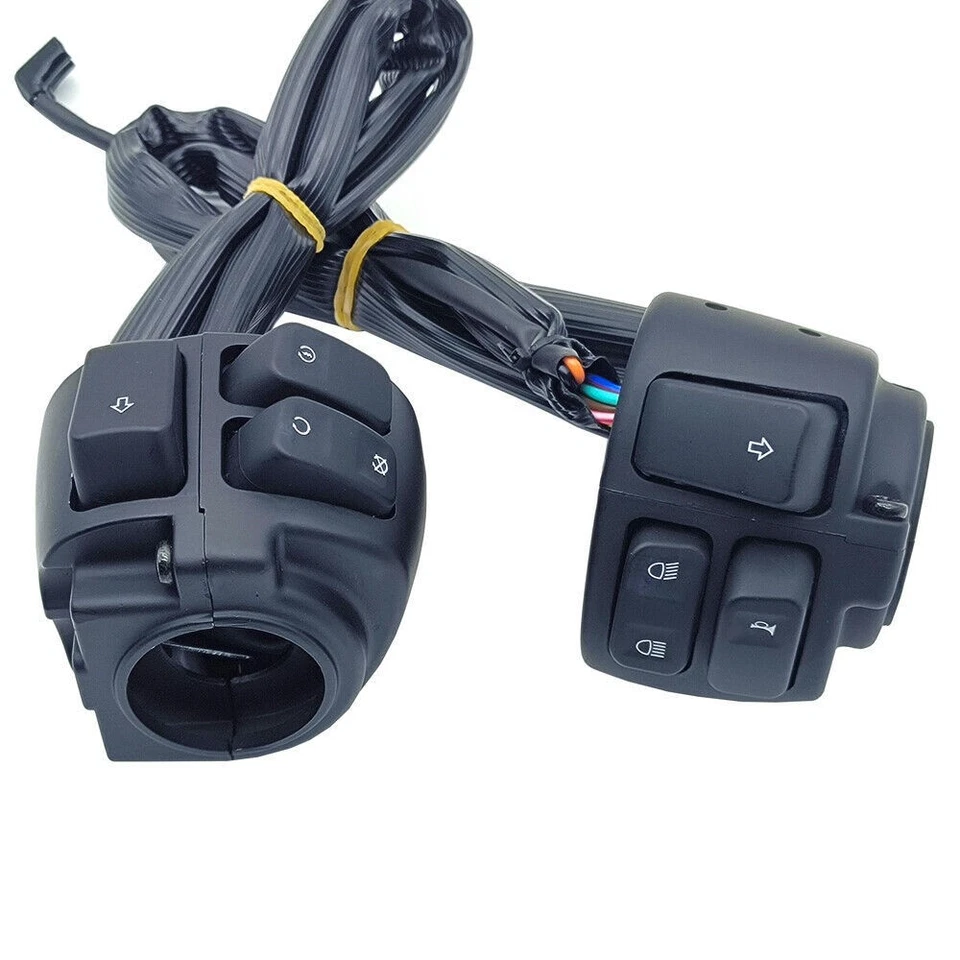 Carcasa/tapas y arnés de cableado de interruptor de control manual de 1" para Harley-Dyna Softail XL883 Foto 2 de 4