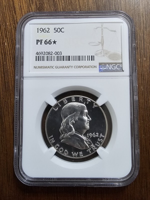 1962 Silver Franklin Half Dollar NGC PF66*