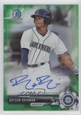 2017 Bowman Chrome Prospect Green Refractor 3/99 Bryson Brigman Auto 0q65
