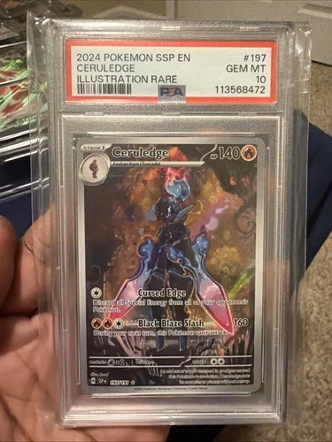 Ceruledge Sir Holo Rare Pokemon Surging Sparks Illustration 197/191 PSA 10
